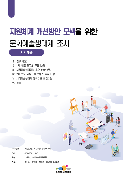 한국문화예술위원회 지원체계 개선방안 모색을 위한 문화예술생태계 조사(2차 연도) 연구(시각예술)
