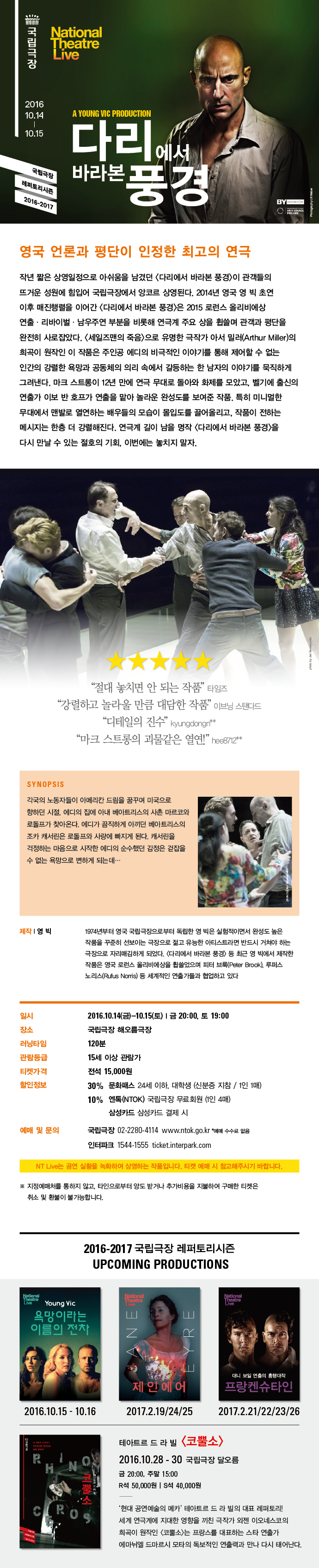 NT Live <다리에서 바라본 풍경> 이미지