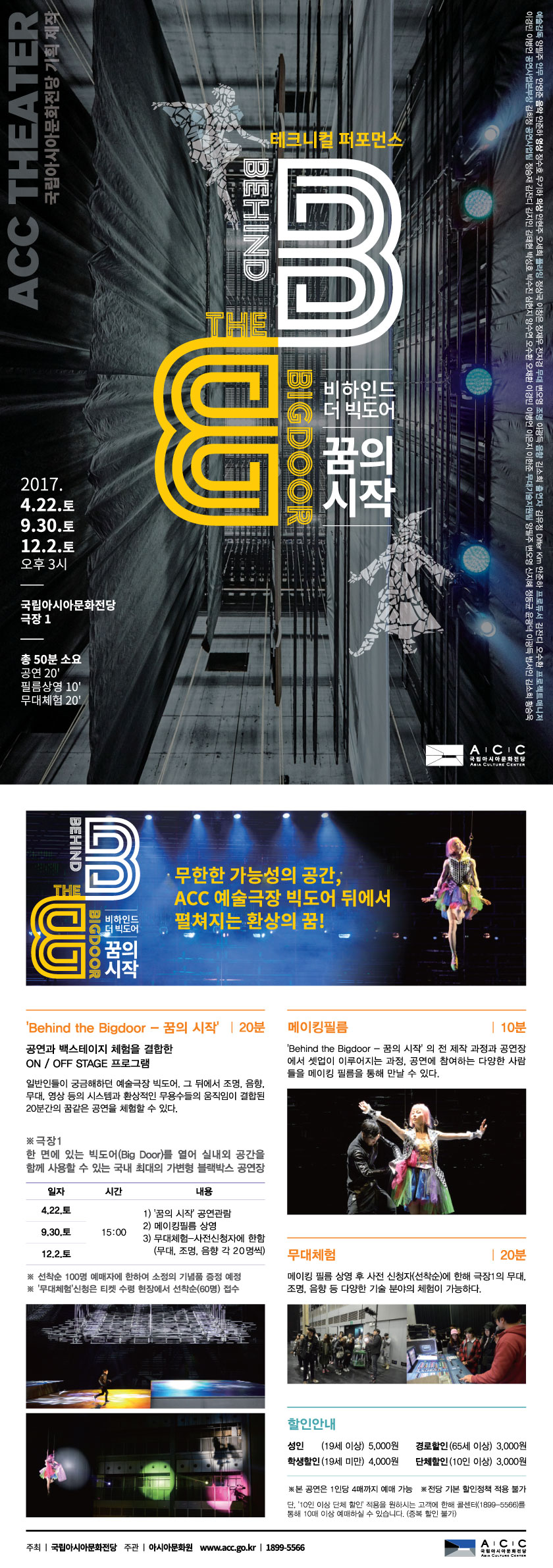 [국립아시아문화전당] 테크니컬 퍼포먼스 ‘비하인드 더 빅도어 – 꿈의 시작’ 이미지