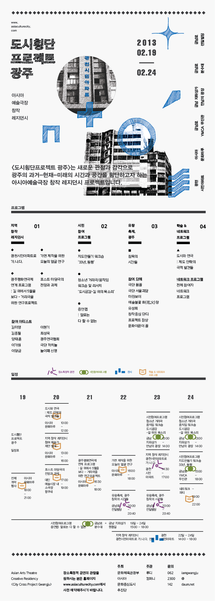 아시아예술극장 창작레지던시 <도시횡단프로젝트 광주> 이미지
